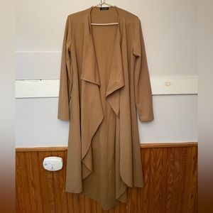 Boohoo Tan Duster - One Size Fits All